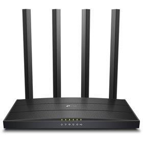 Роутер беспроводной TP-Link Archer C6U AC1200, 1000 Мбит/с, 4 порта, 4G ready, чёрный