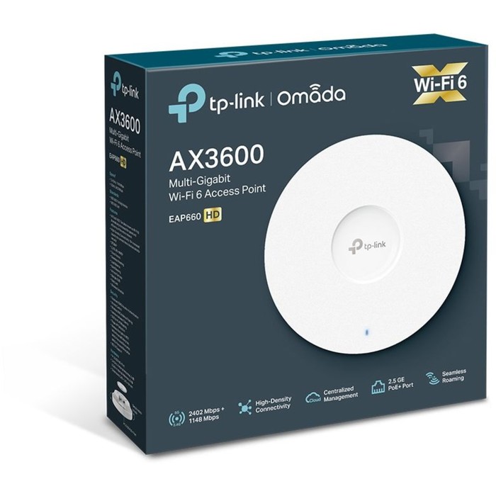 Точка доступа TP-Link EAP660 HD AX3600, 100/1000/2500BASE-T, белый - фото 51673650