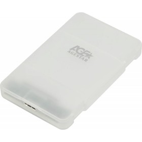 Внешний корпус для HDD/SSD AgeStar 3UBCP3 SATA USB3.0, пластик, белый, 2.5"