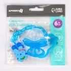 Соска - пустышка силиконовая классическая Крошка Я «Зайка», от 6 мес., с колпачком, держатель, голубой - Фото 11