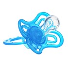 Соска - пустышка силиконовая классическая Крошка Я «Зайка», от 6 мес., с колпачком, держатель, голубой - Фото 5