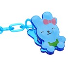 Соска - пустышка силиконовая классическая Крошка Я «Зайка», от 6 мес., с колпачком, держатель, голубой - Фото 7