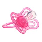 Соска - пустышка силиконовая классическая Крошка Я «Мишка», от 6 мес., с колпачком, держатель, розовый - Фото 5