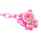 Соска - пустышка силиконовая классическая Крошка Я «Мишка», от 6 мес., с колпачком, держатель, розовый - Фото 7