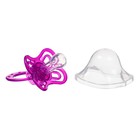 Соска - пустышка силиконовая классическая Крошка Я «Мишка», от 6 мес., с колпачком, держатель, фиолетовый - Фото 6