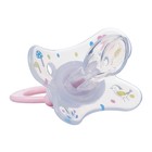 Соска - пустышка силиконовая ортодонтическая M&B «Зайка», от 12 мес., с колпачком, держатель, розовый - Фото 5