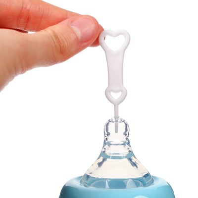 Бутылочка для кормления M&B, широкое горло Ø50 мм, от 0 мес., 180 мл., голубой