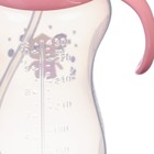 Бутылочка для кормления M&B, широкое горло Ø50 мм, от 6 мес., 300 мл., розовый - Фото 5