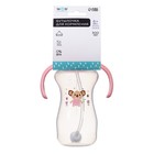 Бутылочка для кормления M&B, широкое горло Ø50 мм, от 6 мес., 300 мл., розовый - Фото 9