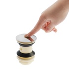 Донный клапан ZEIN BP4, корпус пластик, большая кнопка, нержавеющая сталь, с переливом - Фото 9