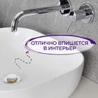 Донный клапан ZEIN B3, 1 1/4", корпус пластик, малая кнопка, нержавеющая сталь, без перелива - Фото 5