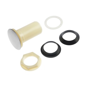 Донный клапан ZEIN B3, корпус пластик, большая кнопка, нержавеющая сталь, без перелива