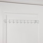 Вешалка настенная Доляна «Лето», 10 крючков, 55×5×3.5 см, хромированная - Фото 1