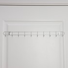 Вешалка настенная на 10 крючков Доляна «Лето», 55×3,5×5 см, цвет серебряный - Фото 2