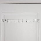 Вешалка настенная Доляна «Лето», 10 крючков, 55×5×3.5 см, хромированная - Фото 3