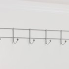 Вешалка настенная на 10 крючков Доляна «Лето», 55×3,5×5 см, цвет серебряный - Фото 3