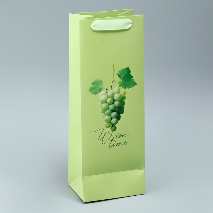 Пакет под бутылку «Виноград», 36 х 13 х10 см