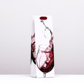 Пакет  под бутылку «Bordeaux», белый  10,5 x 33 x 8,5 см