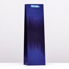 Пакет  под бутылку «Sapphire», тёмно-синий,12 x 40 x 10 см