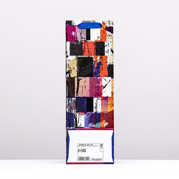 Пакет  под бутылку «Текстура»,  12 x 36 x 9 см
