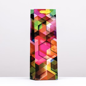Пакет  под бутылку «Голограмма», 12 x 36 x 9 см