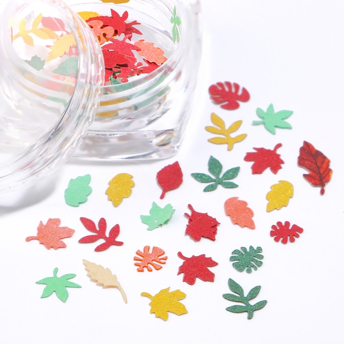 Декоративные элементы для декора «Листья», объёмные, разноцветные - Фото 1