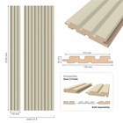 Панель стеновая реечная МДФ Palomino beats 2700×119×16 мм, цвет бежевый - Фото 2