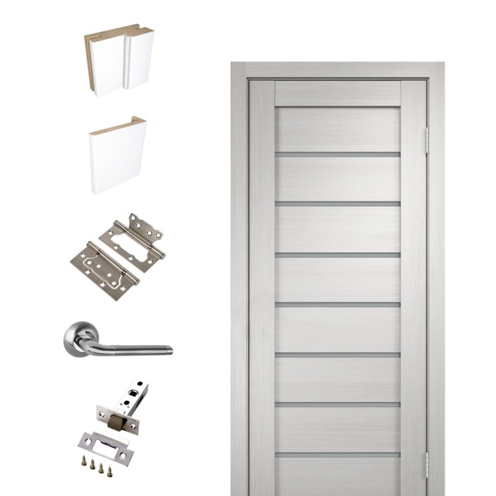 Комплект двери 3D U1 Белый, мателюкс + комплект фурнитуры 700х2000 - Фото 1