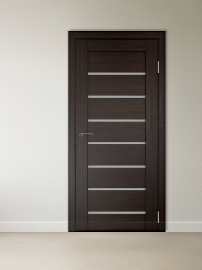 Дверь межкомнатная комплект 3D U1, со стеклом мателюкс, с комплектом фурнитуры, 900×2000 мм, цвет венге