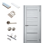 Комплект двери для санузла 206, со стеклом мателюкс, 600×2000×36 мм, экошпон, цвет ясень пепельный  (артикул 10342338)  большой выбор товаров оптом и в розницу по низким ценам с доставкой