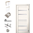 Комплект двери для санузла 293, со стеклом мателюкс, 600×2000×36 мм, экошпон, цвет ясень снежный 10342343