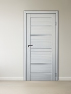 Комплект двери для санузла 293, со стеклом мателюкс, 600×2000×36 мм, экошпон, цвет ясень пепельный - Фото 1