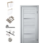 Комплект двери для санузла 293, со стеклом мателюкс, 900×2000×36 мм, экошпон, цвет ясень пепельный - Фото 2