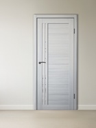 Комплект двери для санузла 270, со стеклом мателюкс, с комплектом фурнитуры, 700×2000×36 мм, экошпон, цвет ясень пепельный - Фото 1