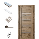 Комплект двери для санузла 282, со стеклом мателюкс, с комплектом фурнитуры, 800×2000×36 мм, экошпон, цвет дуб пацифик - Фото 2