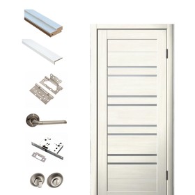 Комплект двери для санузла ЭКОШПОН 282 Ясень снежный, мателюкс  900х2000х36