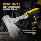 Топор ТУНДРА ПРОФИ, цельнокованый, двухкомпонентная рукоятка, 600 г - Фото 4