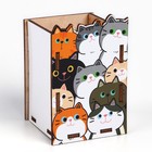 Органайзер для канцелярии «Котики» 6.7 х 6.5 х 10.4 см - фото 24222439