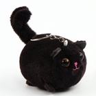 Мягкая игрушка «Кот» на брелоке, 8 см, цвет чёрный - фото 9211790