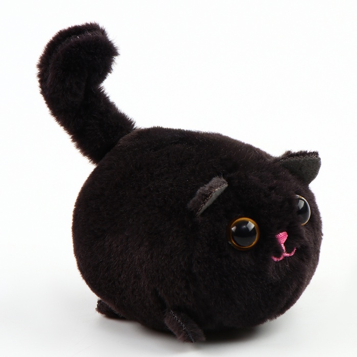 Мягкая игрушка «Кот», 8 см, чёрная - Фото 1