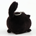 Мягкая игрушка «Кот» на брелоке, 8 см, цвет чёрный - Фото 3