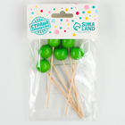 Шпажки для канапе «Яблочки», 11 см, 6 шт., зелёные - Фото 3