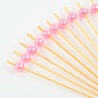 Шпажки для канапе «Жемчужина» набор 24 шт., цвет розовый - Фото 2