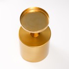 Подсвечник металл на 1 свечу d=7.5 см "Алессио" золото 9,5х9,5х17 см - Фото 2