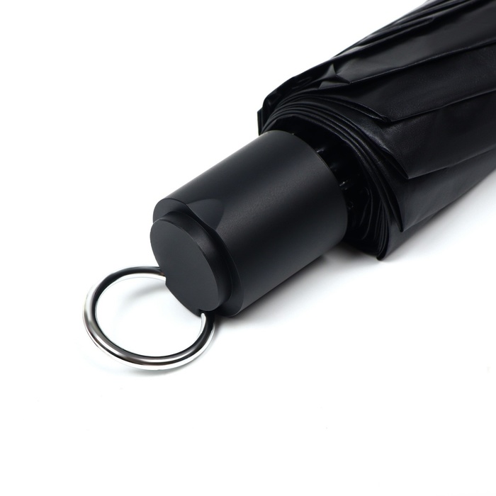 Зонт механический «Однотон», сатин, 4 сложения, 10 спиц, R = 62 см, ручка с кольцом, цвет МИКС