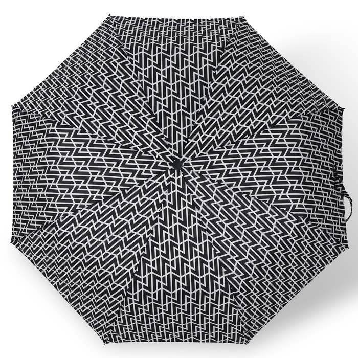 Зонт полуавтоматический «Узоры», эпонж, 3 сложения, 8 спиц, R = 49 см, цвет МИКС - фото 1906618445