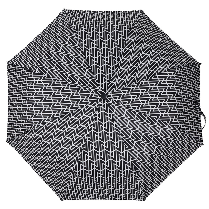 Зонт полуавтоматический «Узоры», эпонж, 3 сложения, 8 спиц, R = 49 см, цвет МИКС - фото 1906618446