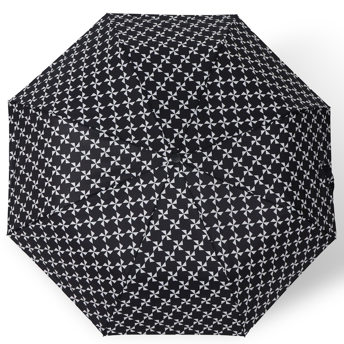 Зонт полуавтоматический «Узоры», эпонж, 3 сложения, 8 спиц, R = 49 см, цвет МИКС - фото 1906618447
