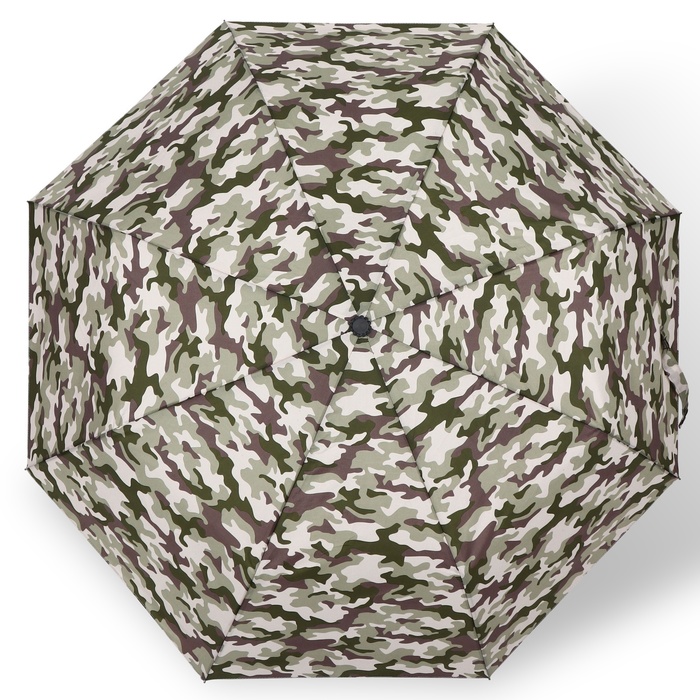 Зонт автоматический «Камуфляж», эпонж, 3 сложения, 8 спиц, R = 49 см, цвет МИКС - фото 1883052786