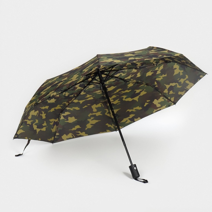 Зонт автоматический «Камуфляж», эпонж, 3 сложения, 8 спиц, R = 49 см, цвет МИКС - фото 1905156850